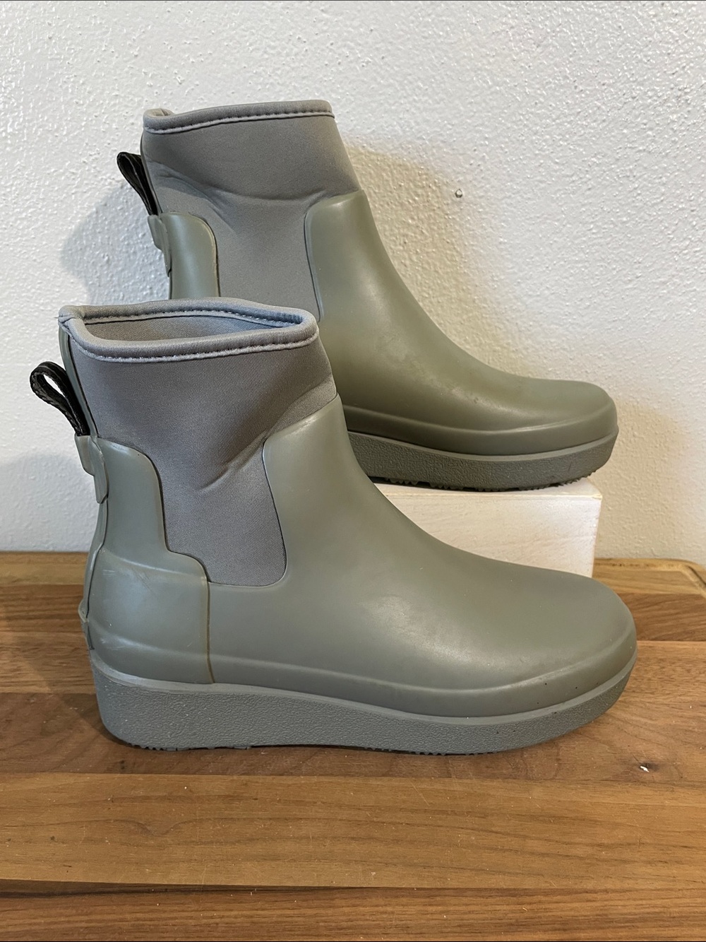 Outdoor Original Play Waterproof Rain Boots Sage Pull On Hunter US 7 Heritage